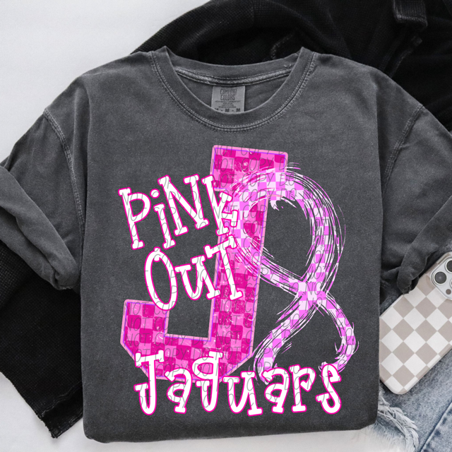 Pink Out Varsity DTF Print