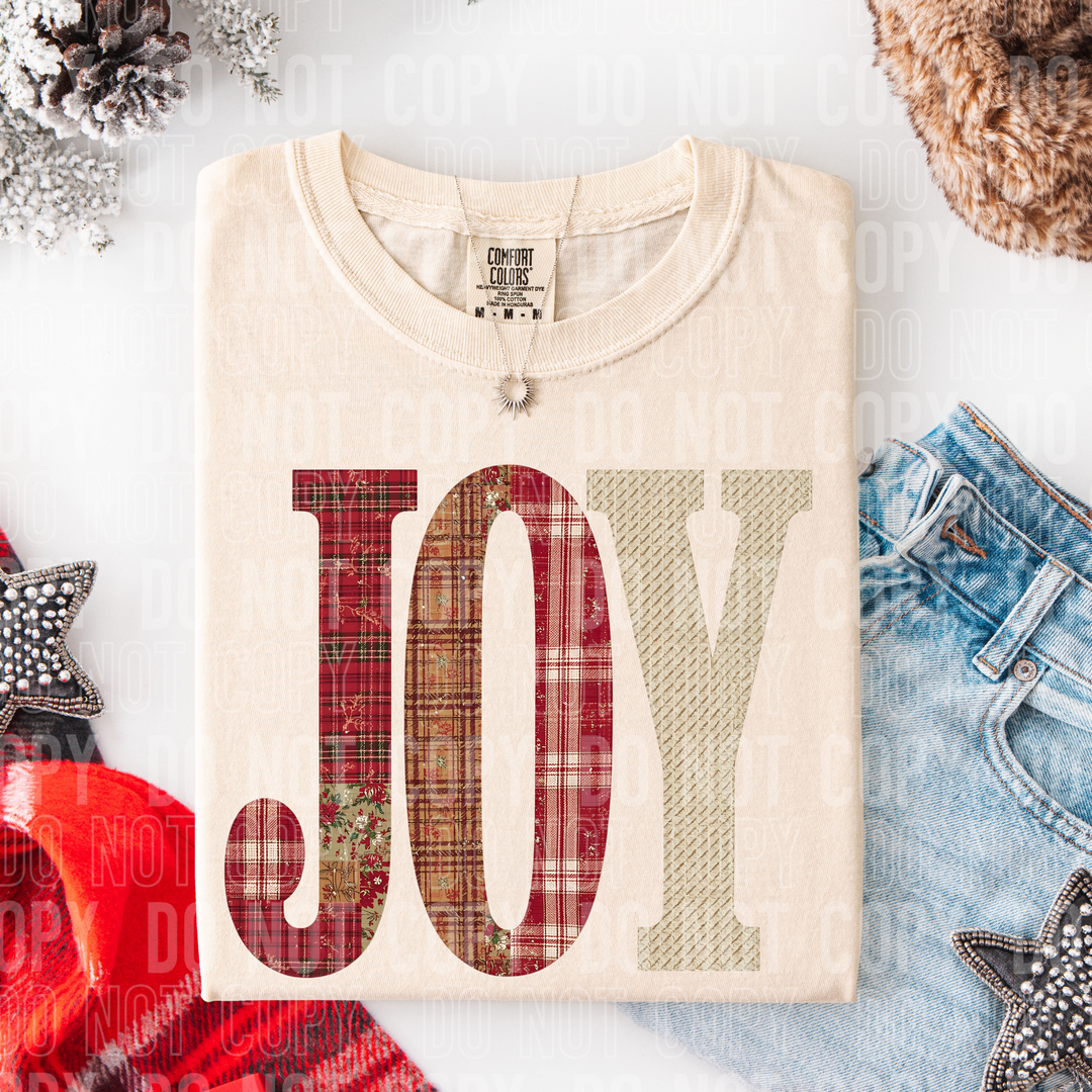 Joy Christmas Patch DTF Print