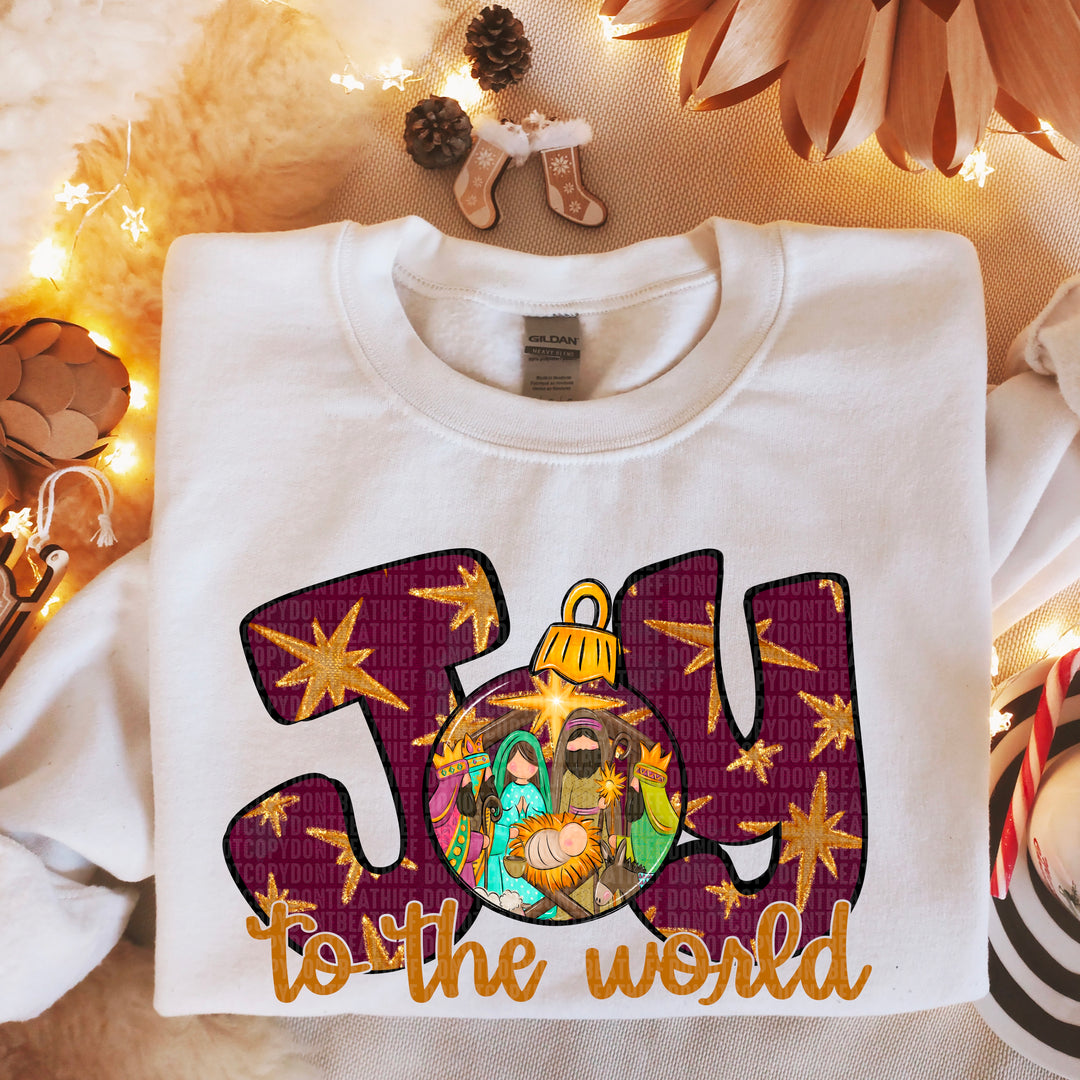 Joy To The World DTF Print