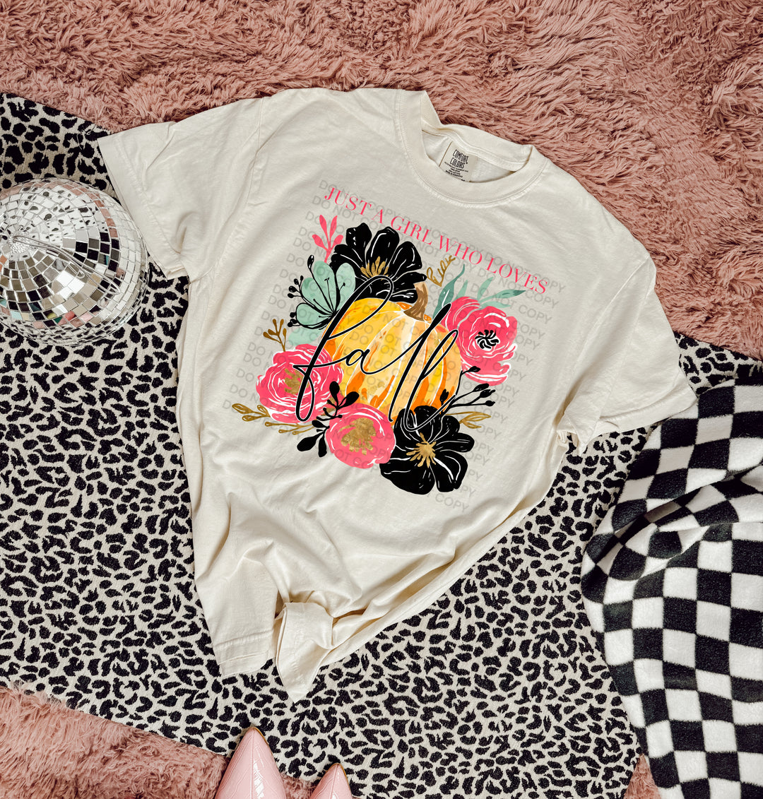 Just A Girl Who Loves Fall DTF Print