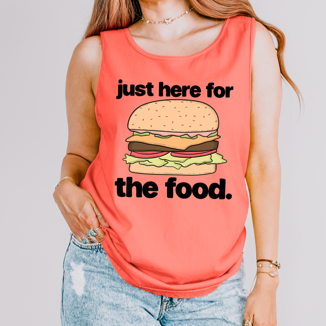 Just Here For The Food BurgerDTF Print