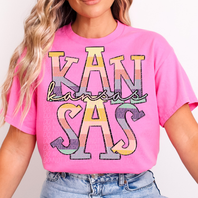 Pastel States DTF Print