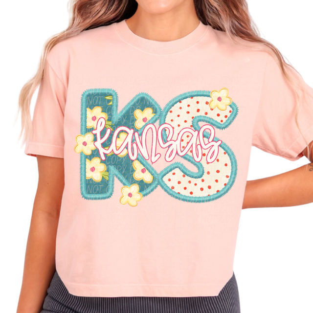 Retro Floral States DTF Print
