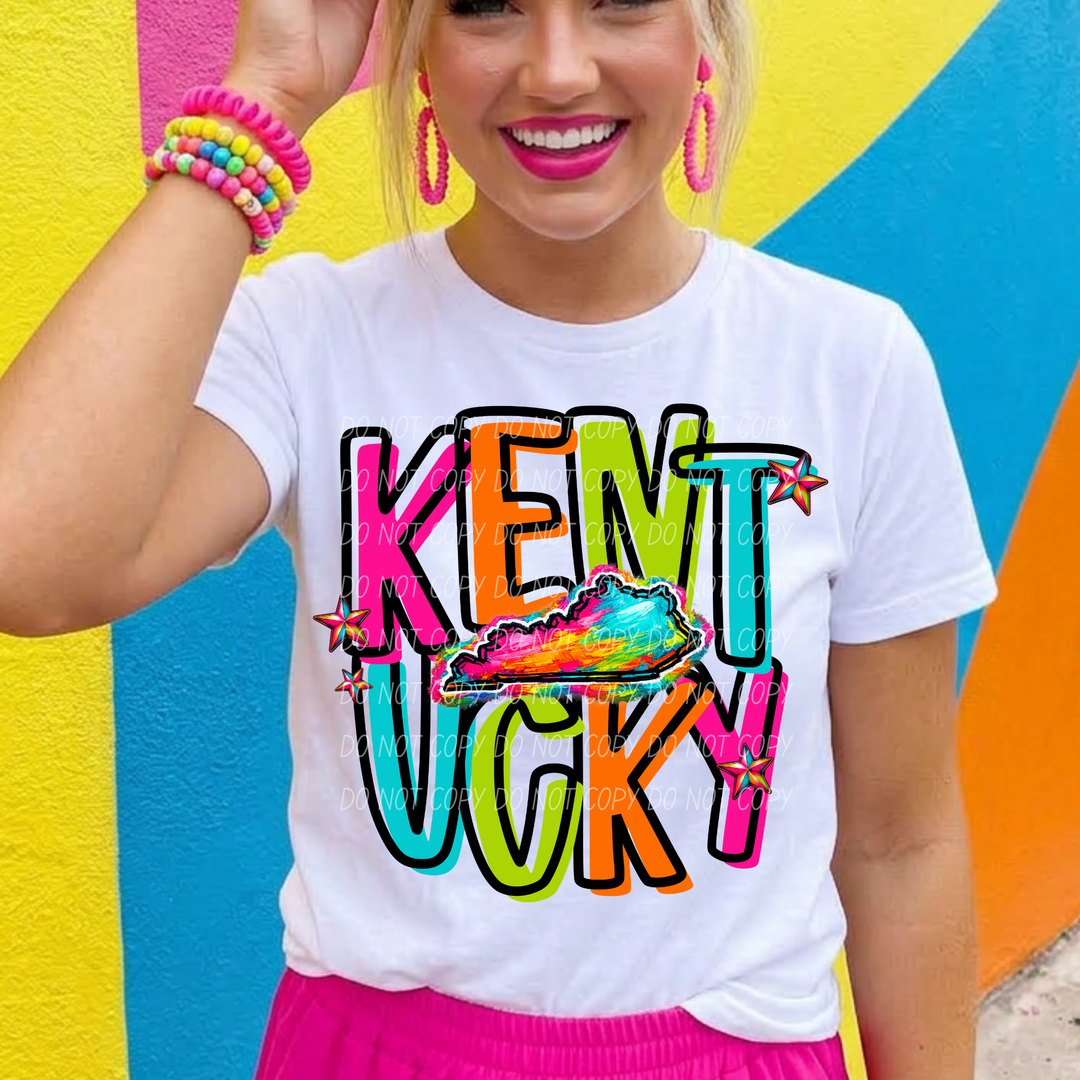 Neon States DTF Print