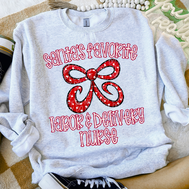 Santa's Favorite Careers DTF Print