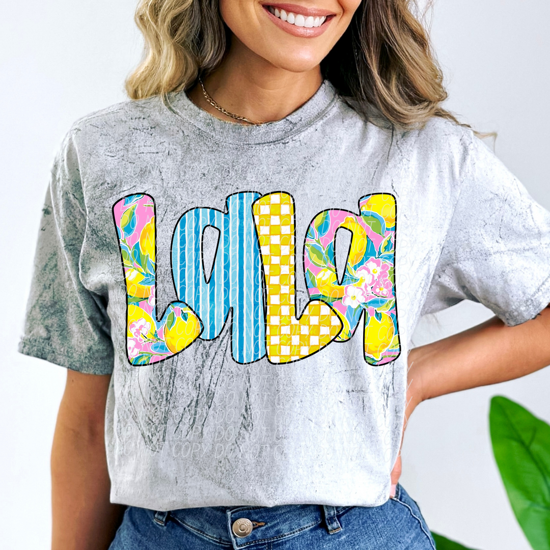 Citrus Names DTF Print