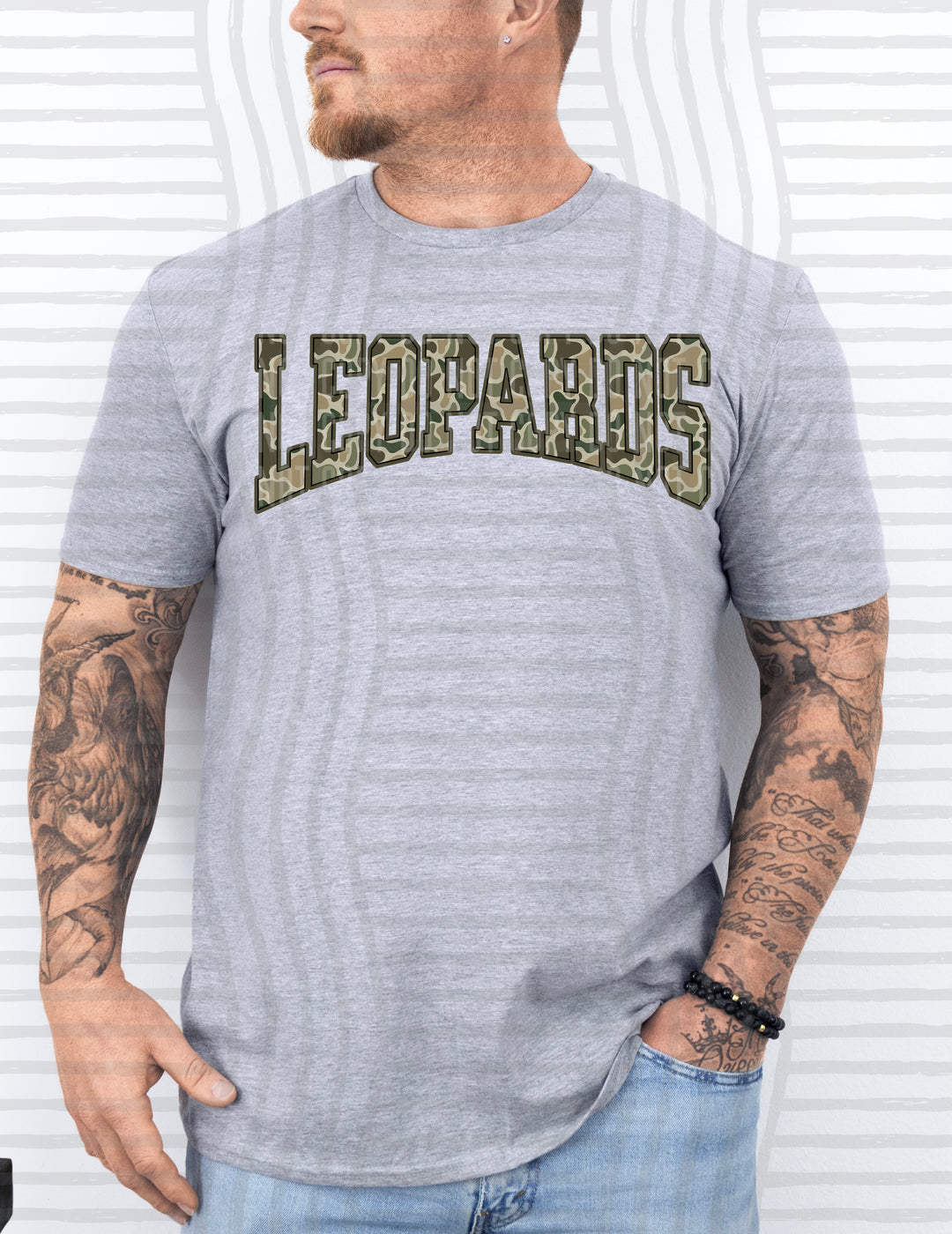 Simple Camo Arched Mascots DTF Print