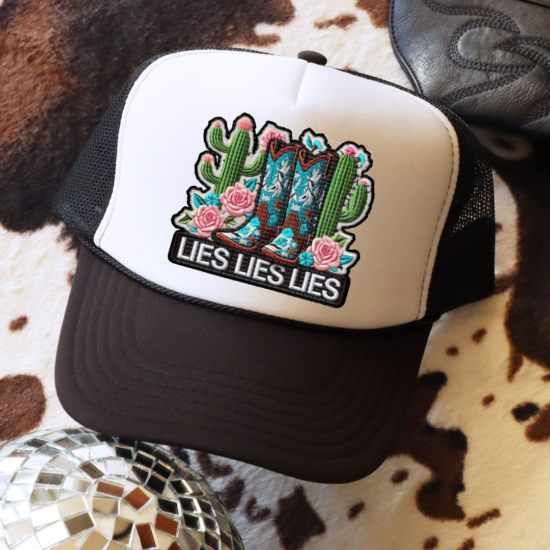 Lies Lies Lies Faux Patch DTF Print