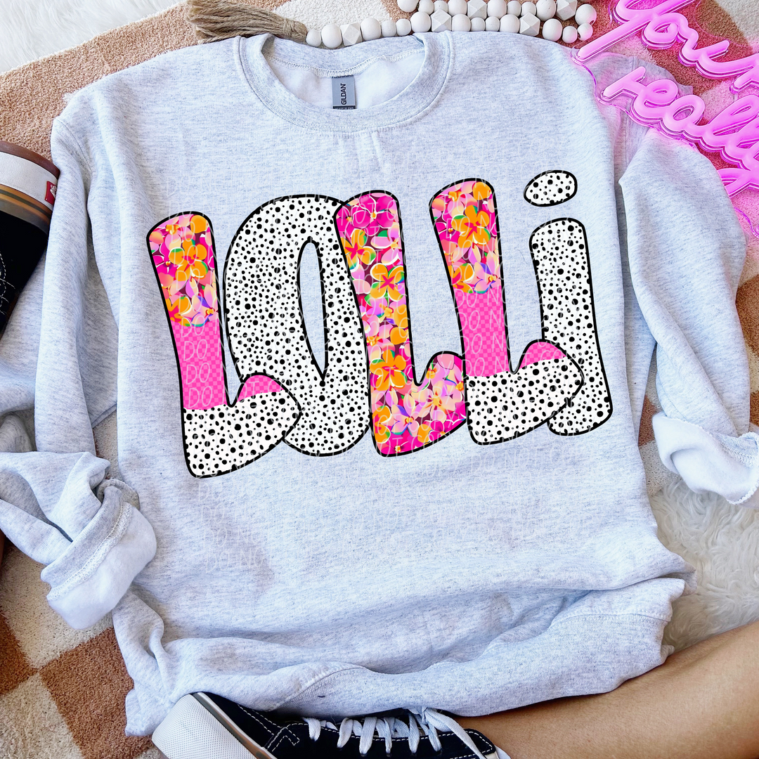 Happy Flowers Names DTF Print