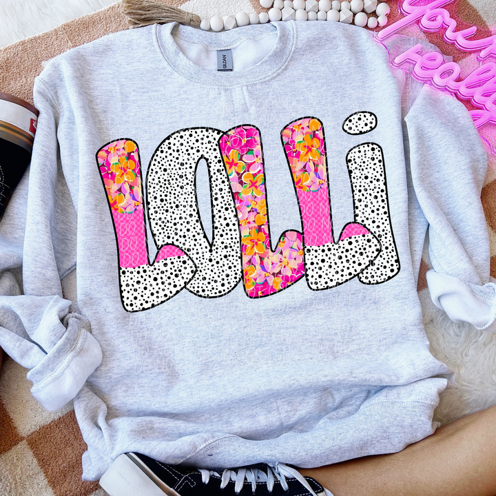 Happy Flowers Names DTF Print