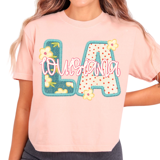 Retro Floral States DTF Print