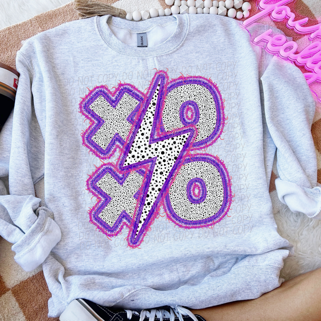 XO XO Bolt Faux Patch DTF Print