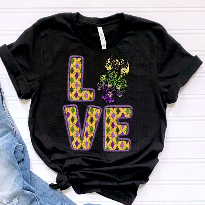 Love Mardi Gras Collection DTF Print