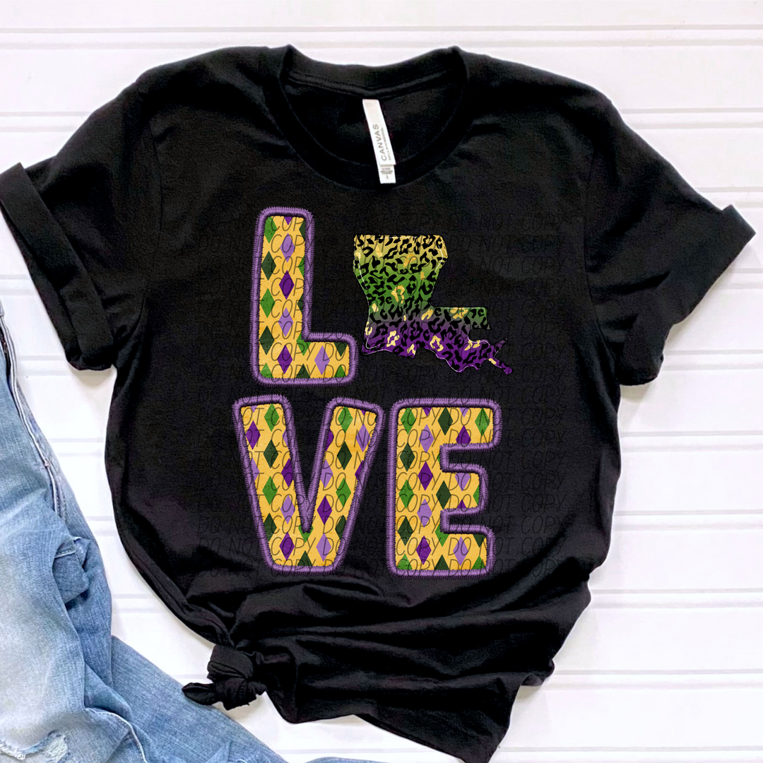 Love Mardi Gras Collection DTF Print