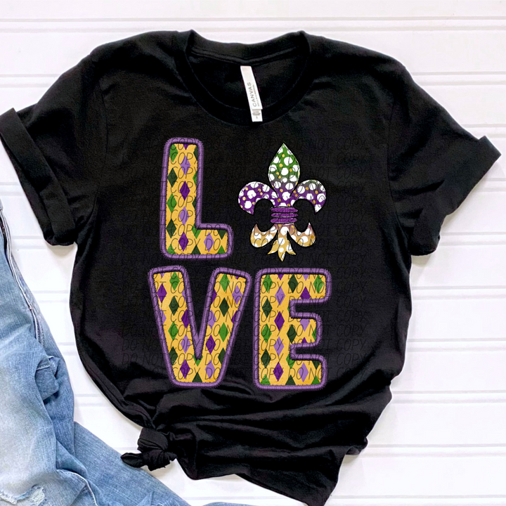 Love Mardi Gras Collection DTF Print