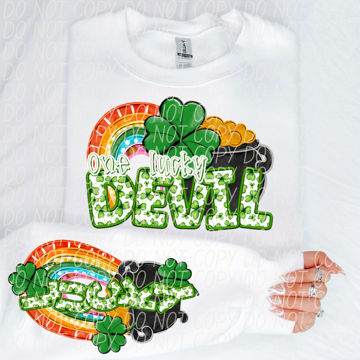 St Patrick's Day One Lucky Mascot Collection Listing 2 DTF Print