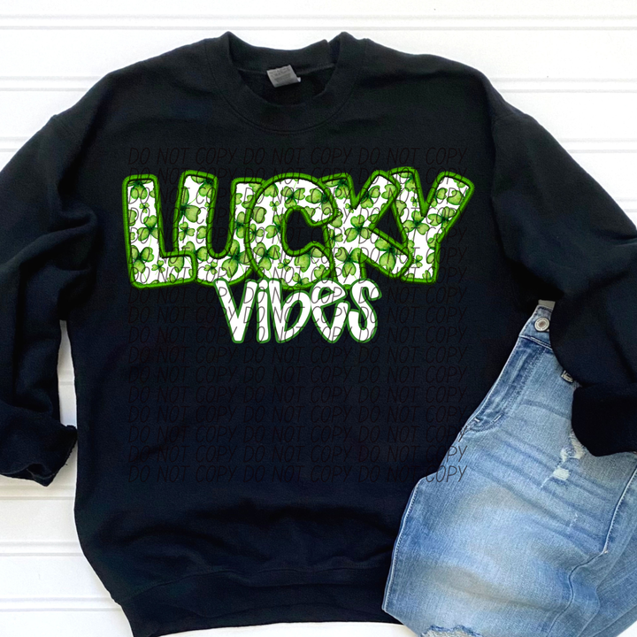 Lucky Vibes Clover DTF Print