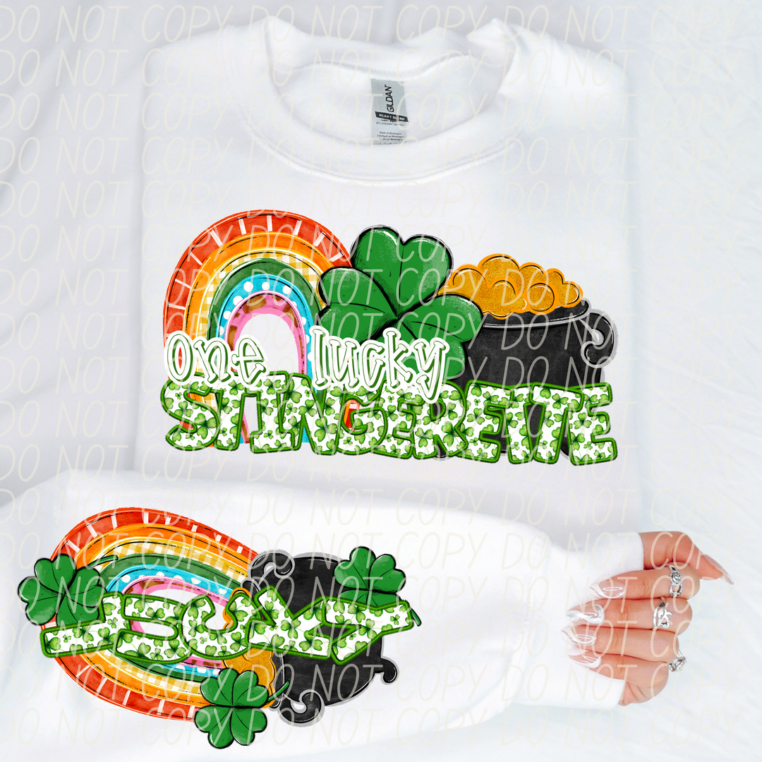 St Patrick's Day One Lucky Mascot Collection Listing 2 DTF Print