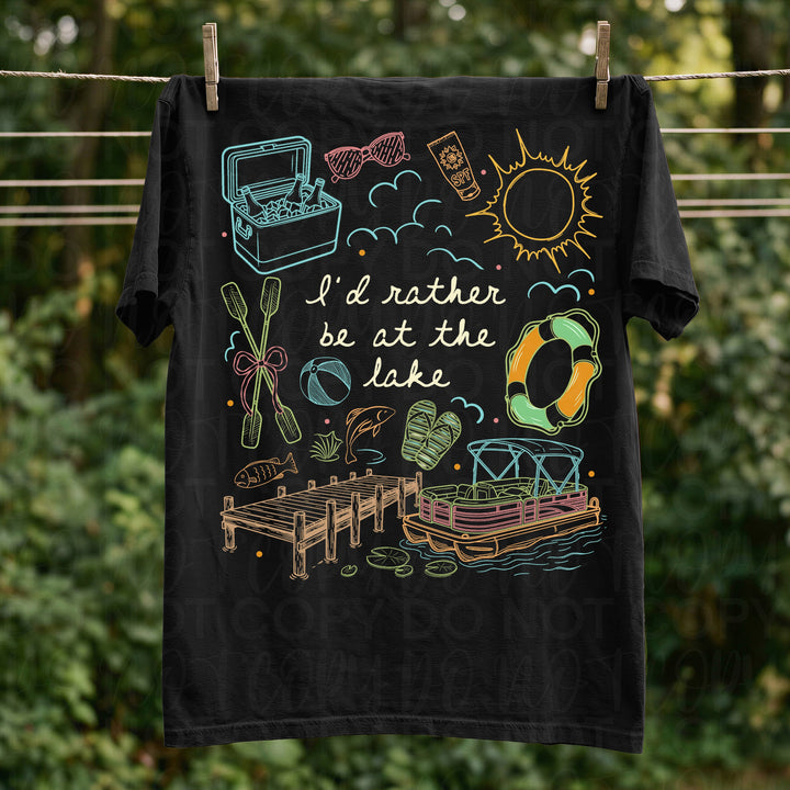I'd Rather be at the Lake DTF Print