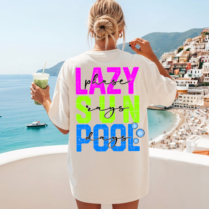 Lazy Sun Pool DTF Print