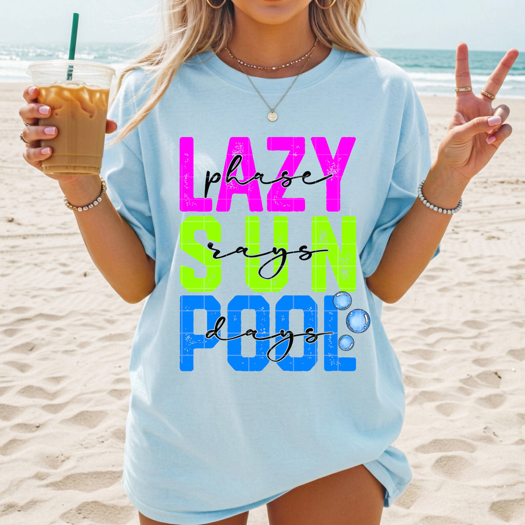 Lazy Sun Pool DTF Print