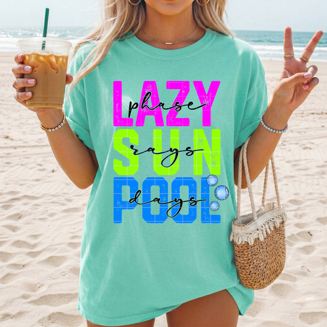 Lazy Sun Pool DTF Print