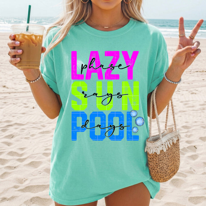 Lazy Sun Pool DTF Print