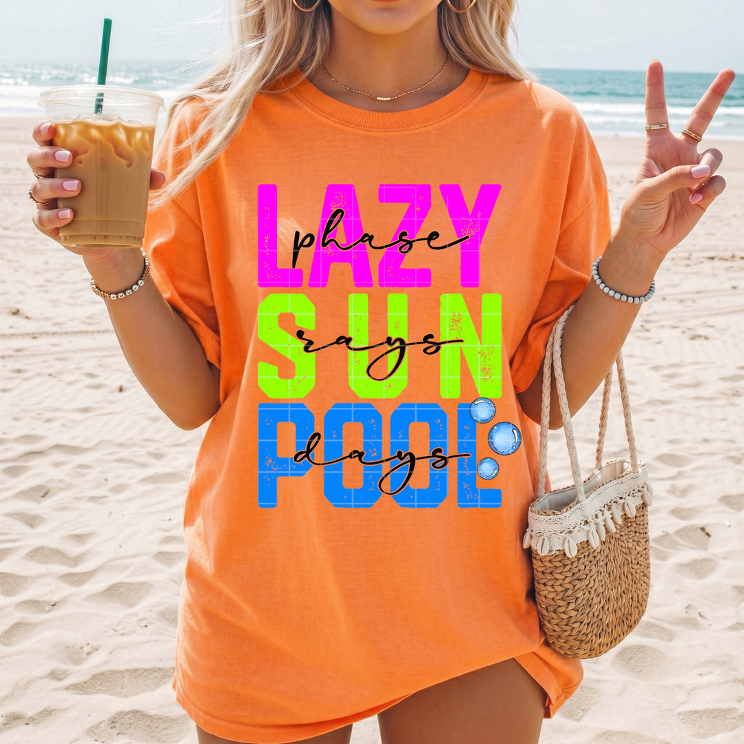 Lazy Sun Pool DTF Print