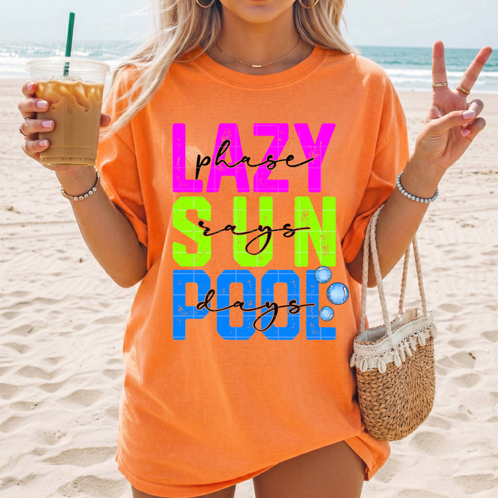 Lazy Sun Pool DTF Print