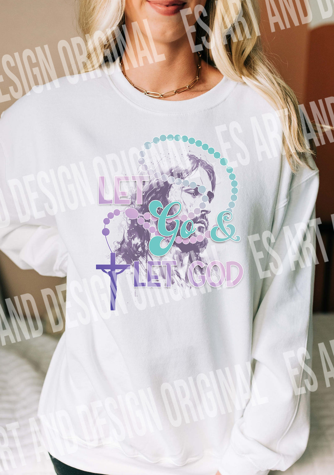 Let Go And Let God DTF Print