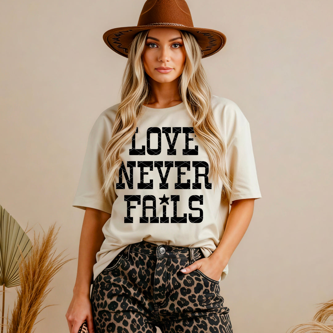 Love Never Fails DTF Print
