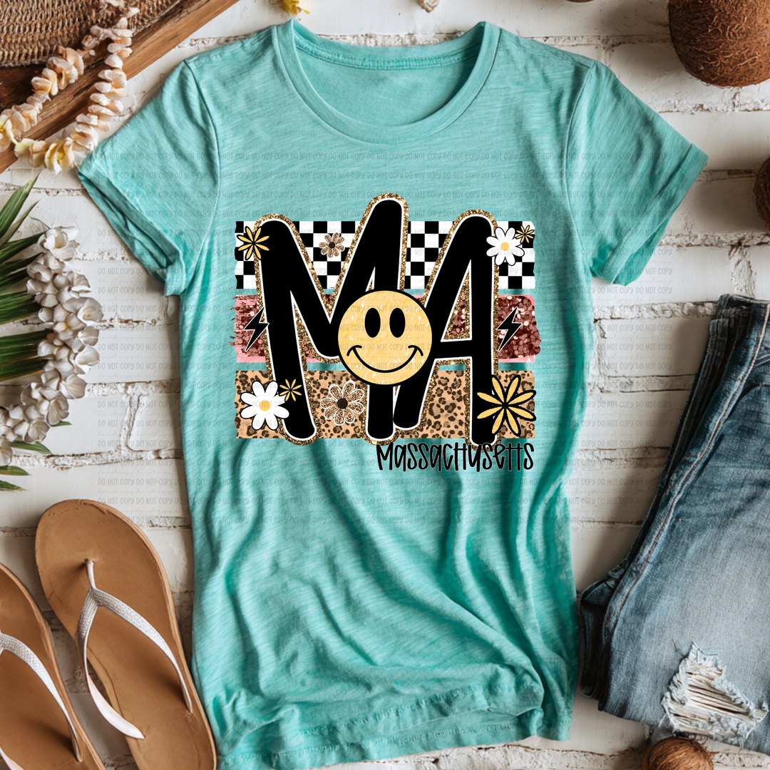 Smiley States DTF Print