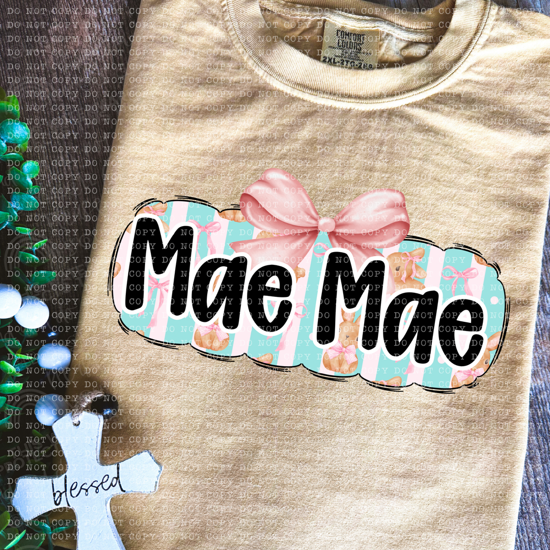 Coquette Bunny Names DTF Print