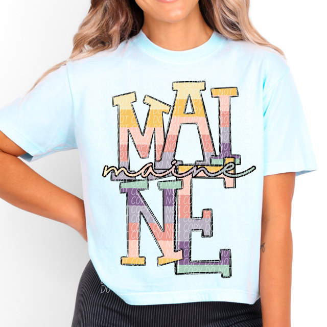 Pastel States DTF Print