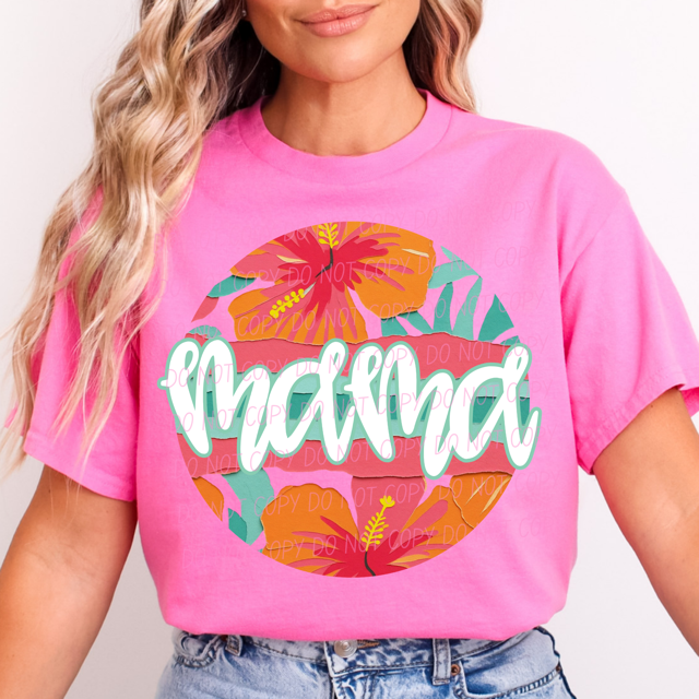 Tropical Mother's Day Titles DTF Print