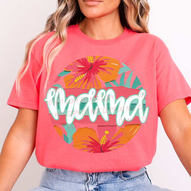 Tropical Mother's Day Titles DTF Print