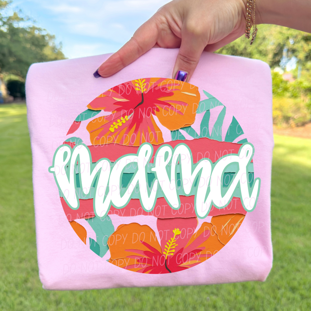 Tropical Mother's Day Titles DTF Print
