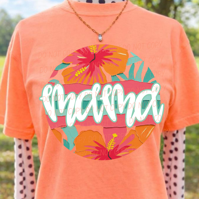Tropical Mother's Day Titles DTF Print