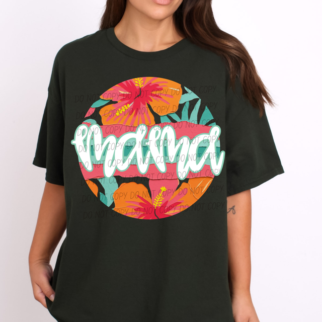 Tropical Mother's Day Titles DTF Print