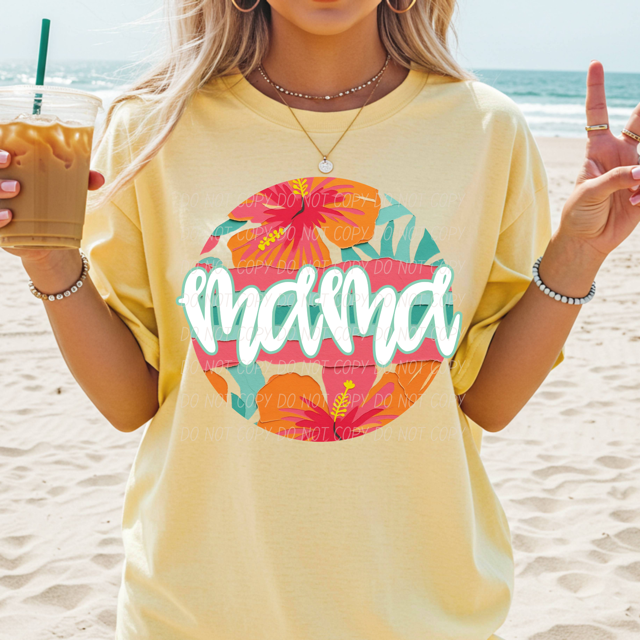 Tropical Mother's Day Titles DTF Print