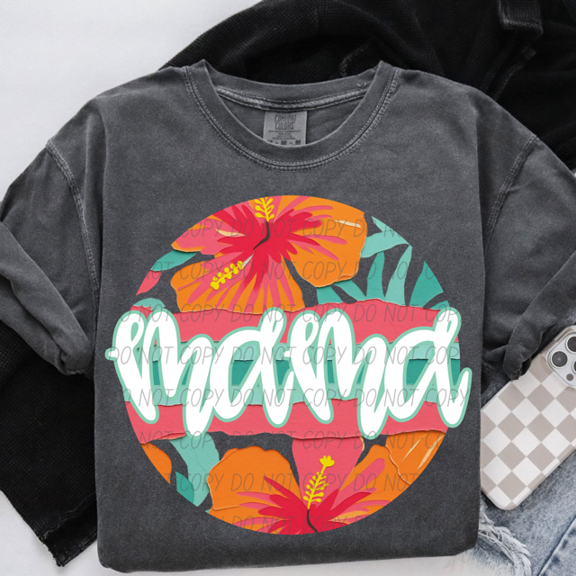 Tropical Mother's Day Titles DTF Print