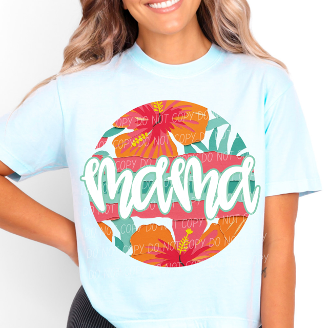 Tropical Mother's Day Titles DTF Print