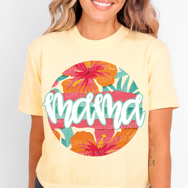 Tropical Mother's Day Titles DTF Print
