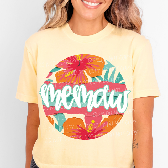 Tropical Mother's Day Titles DTF Print
