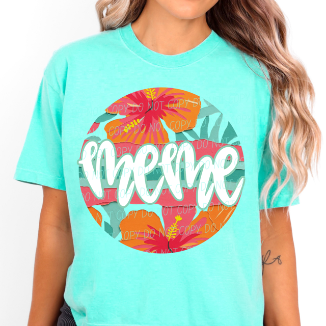 Tropical Mother's Day Titles DTF Print