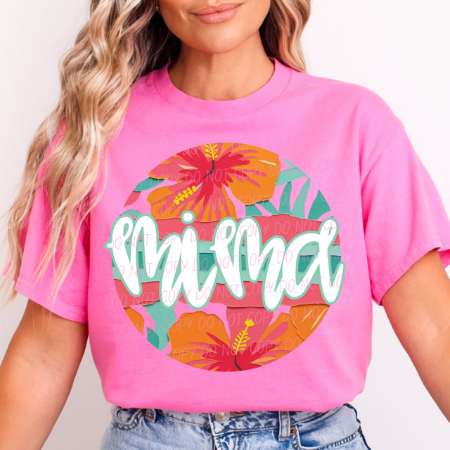 Tropical Mother's Day Titles DTF Print