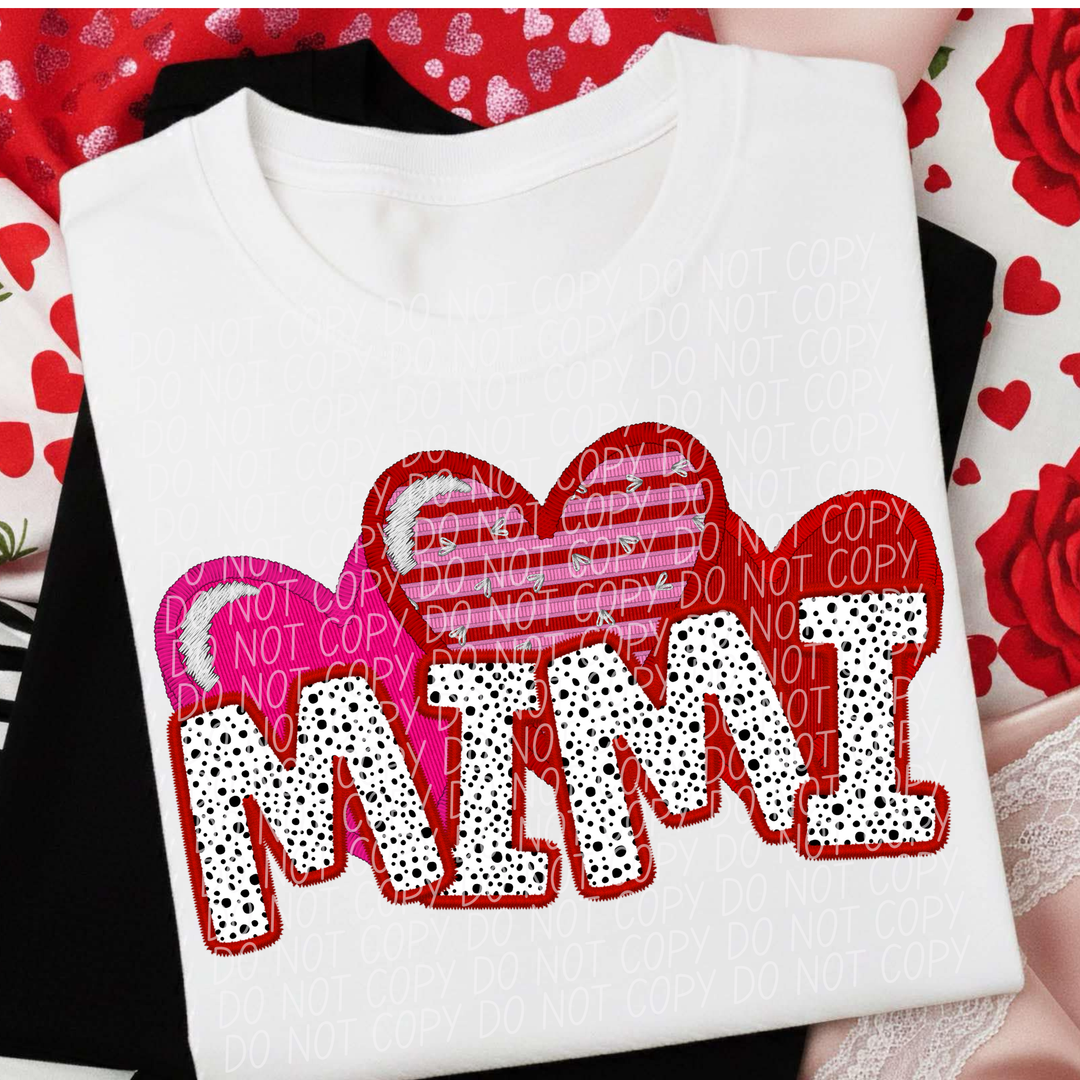 Valentine Names DTF Print