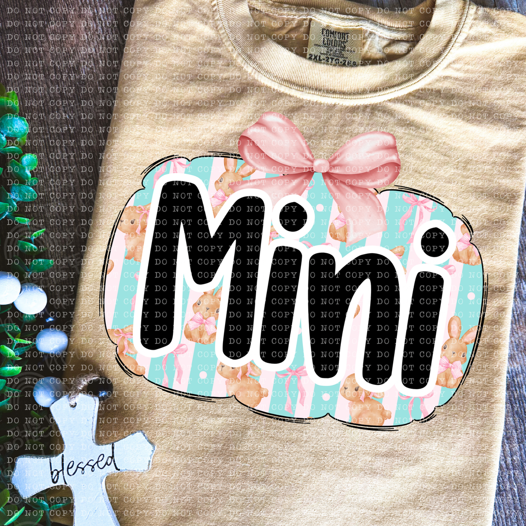 Coquette Bunny Names DTF Print
