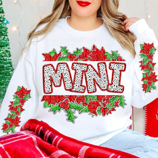 Split Holly Names DTF Print