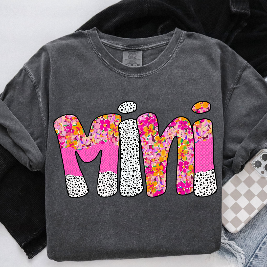 Happy Flowers Names DTF Print